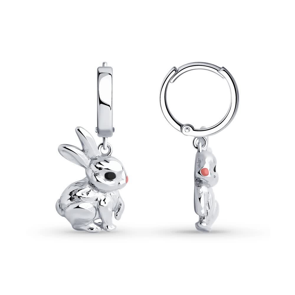 Hõbekõrvarõngad emailiga