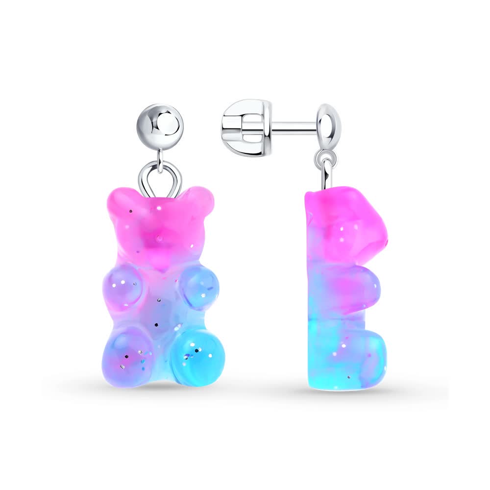 Hõbekõrvarõngad vaiguga