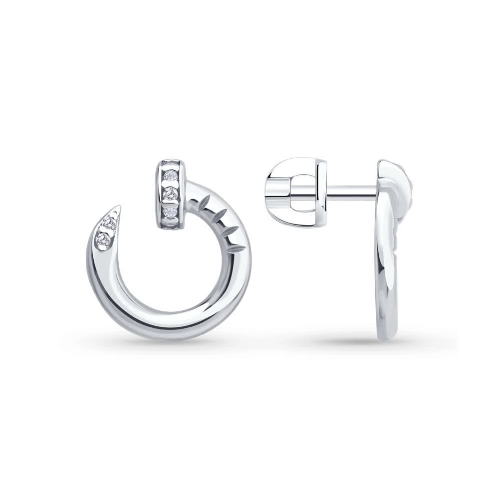 Hõbekõrvarõngad tsirkooniumitega