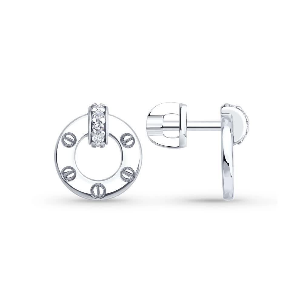 Hõbekõrvarõngad tsirkooniumitega