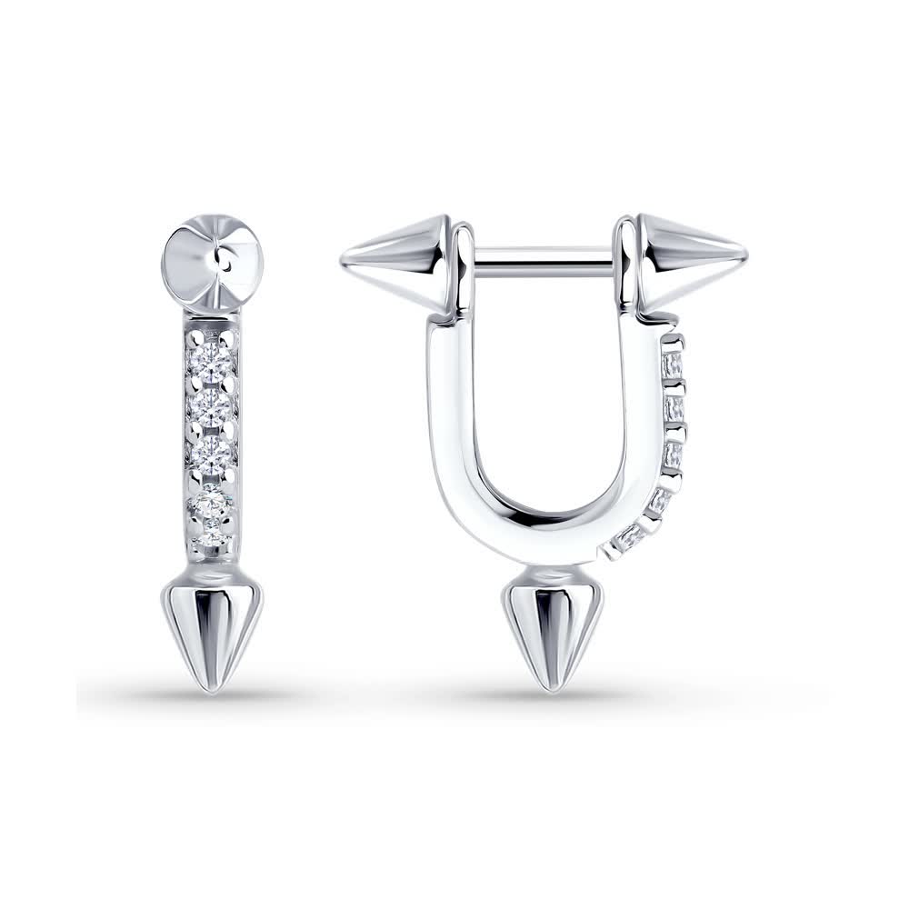 Hõbekõrvarõngad tsirkooniumitega