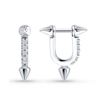 Hõbekõrvarõngad tsirkooniumitega