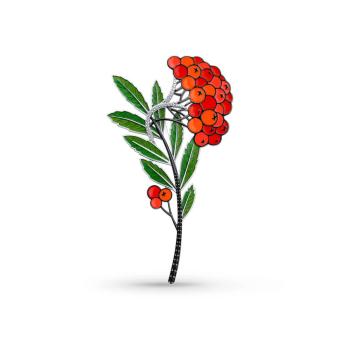 Hõbepross tsirkooniumite ja emailiga