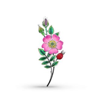 Hõbepross tsirkooniumite ja emailiga