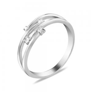 Женское серебряное кольцо с бриллиантом