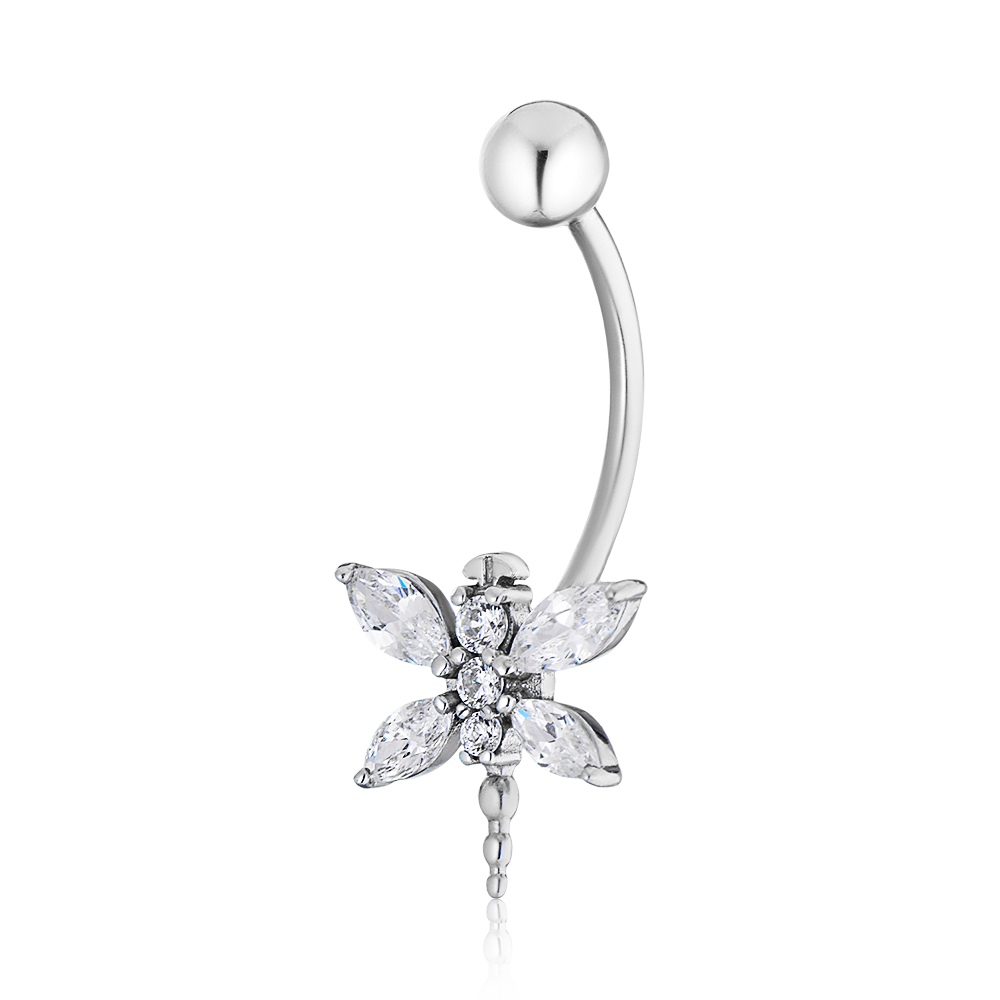 Серьги арт.2125161/9 Пирсинг Кубик Циркония