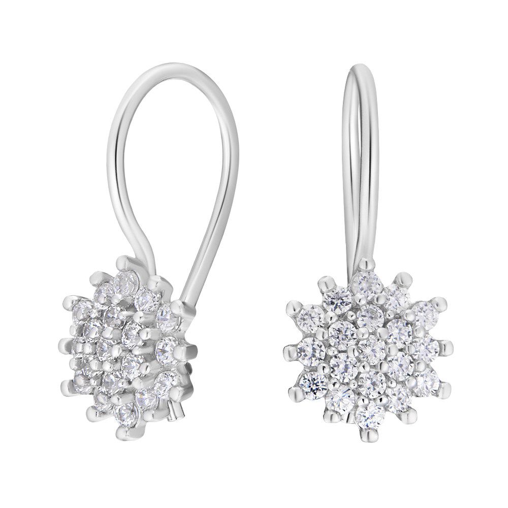 Серьги арт.2126753/9 Кубик Циркония