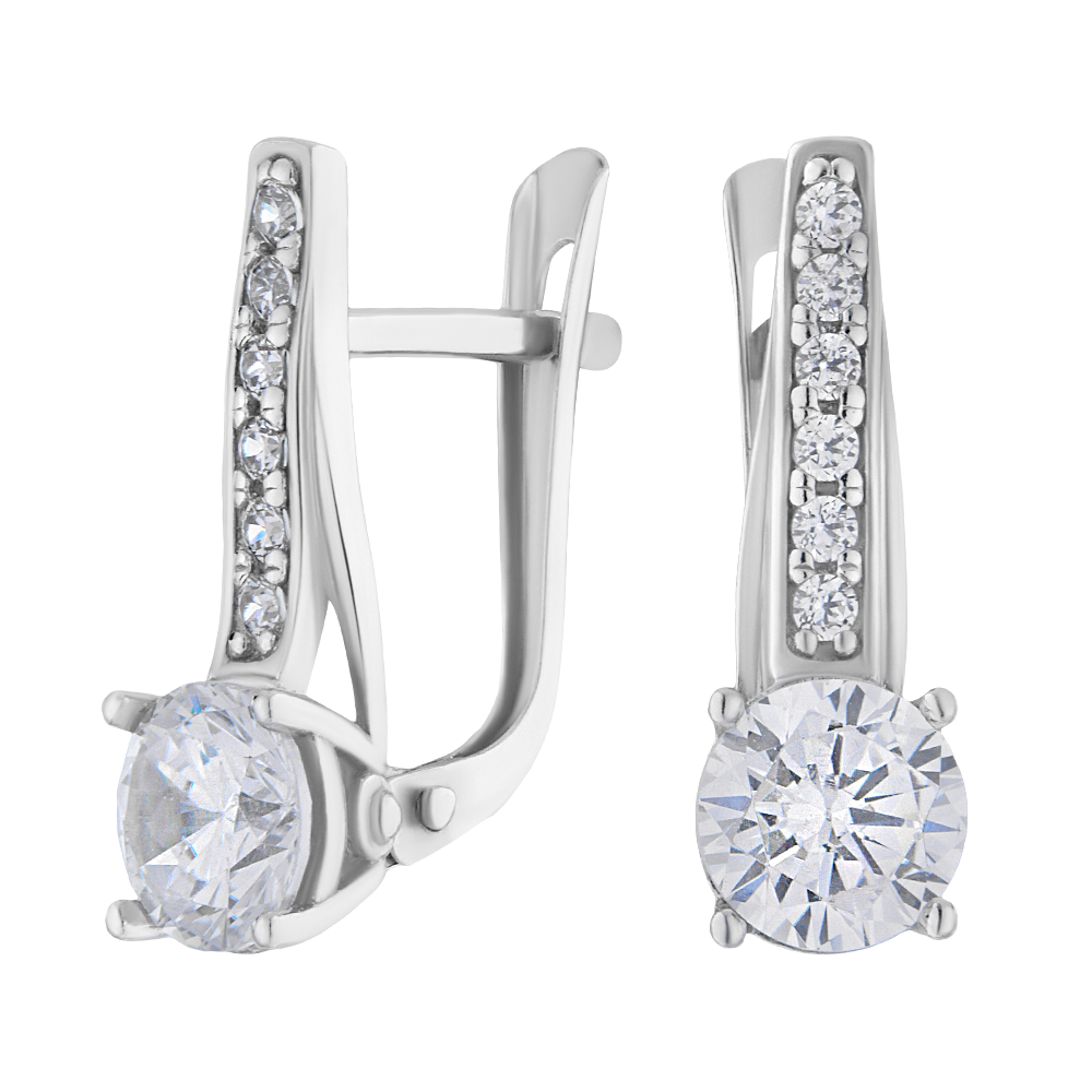 Серьги арт.2127418/9 Кубик Циркония