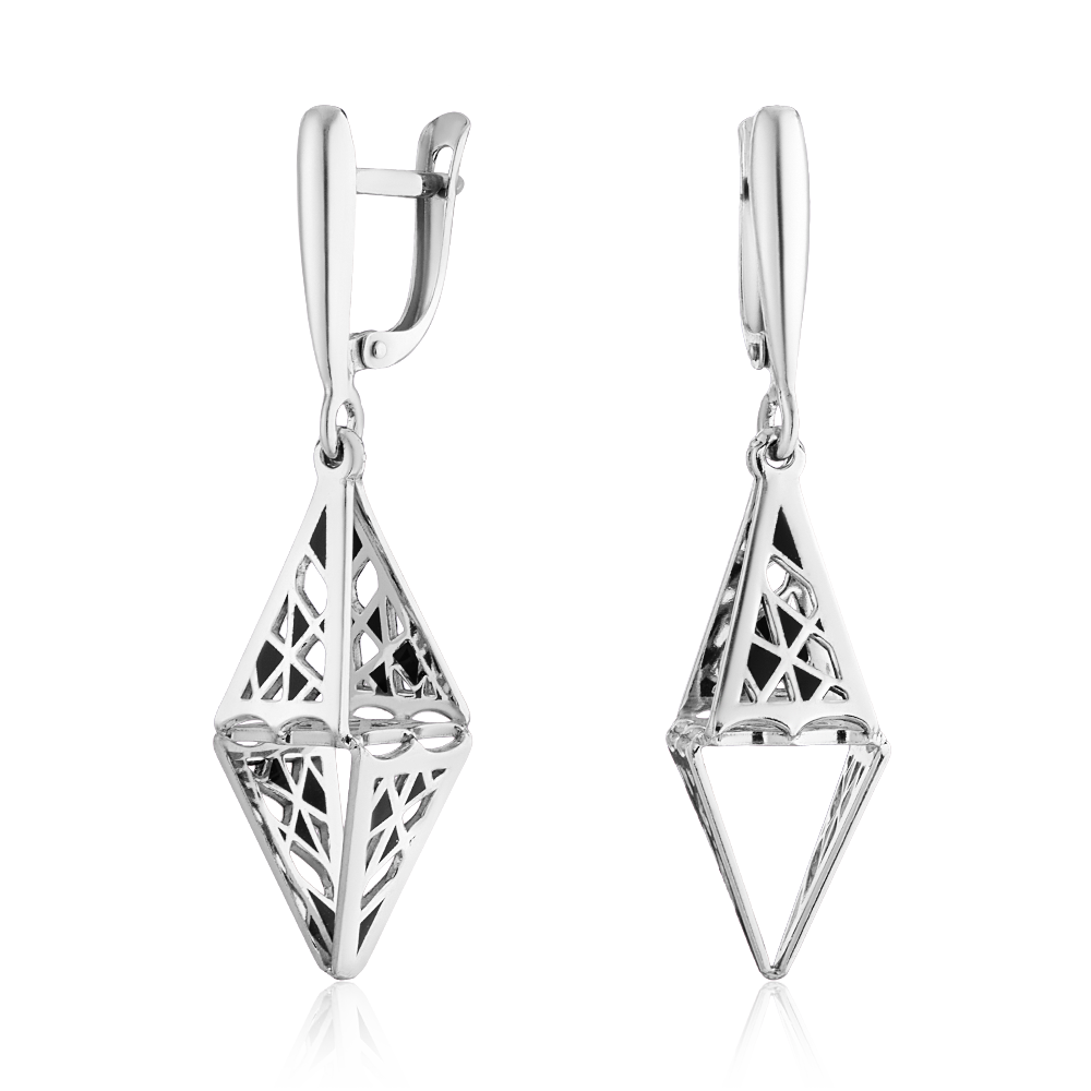 Серьги арт.2027722/9чг Эмаль