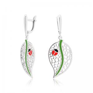 Kõrvarõngad Alfa-Karat art.2028573/9з-кг-чг