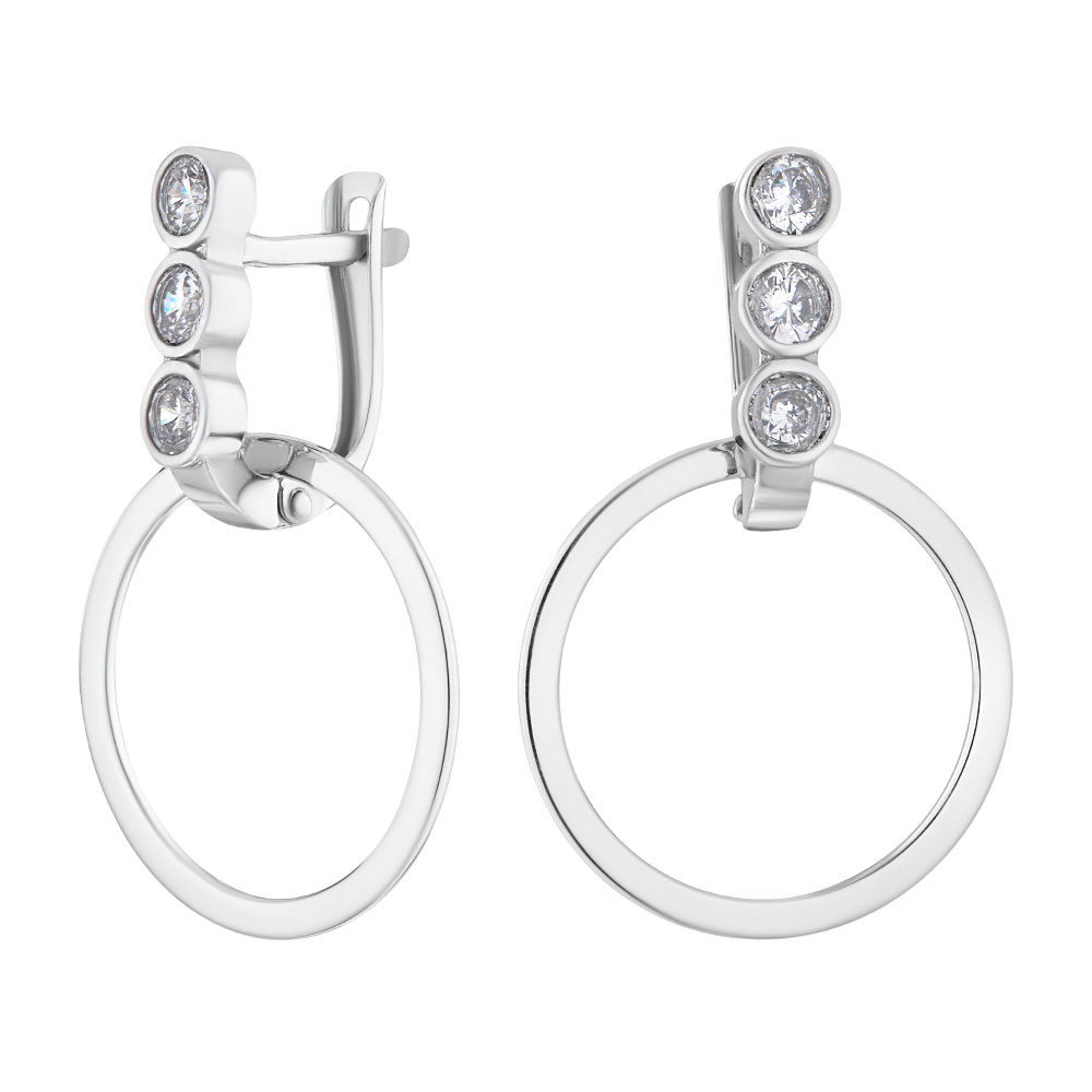 Серьги арт.2129961/9 Кубик Циркония