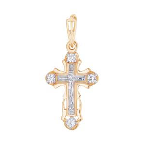 Подвеска арт.3136556 Крест Кубик Циркония