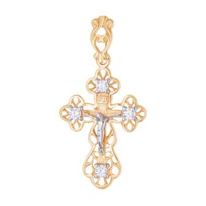 Подвеска арт.3136673 Крест Кубик Циркония