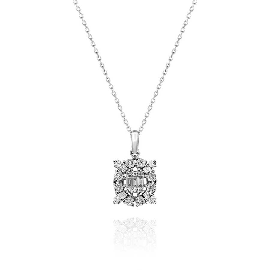 Ожерелье с бриллиантом 0,09 карат