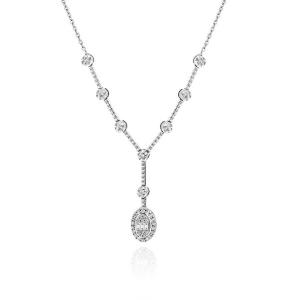 Ожерелье с бриллиантом 0,12 карат
