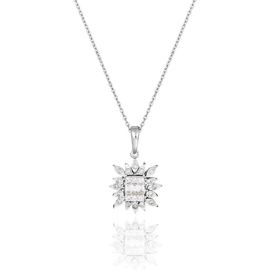 Ожерелье с бриллиантом 0,16 карат