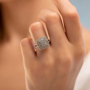 Sõrmus teemantidega 0,58 karaati