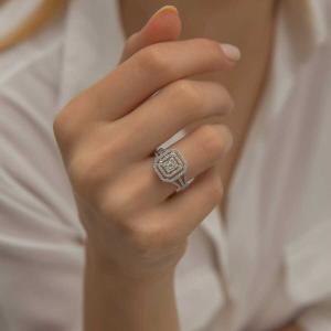 Sõrmus teemantidega 0,69 karaati