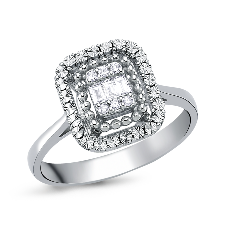 Sõrmus teemantidega 0,11 karaati