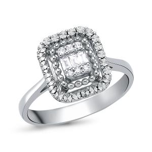 Sõrmus teemantidega 0,11 karaati