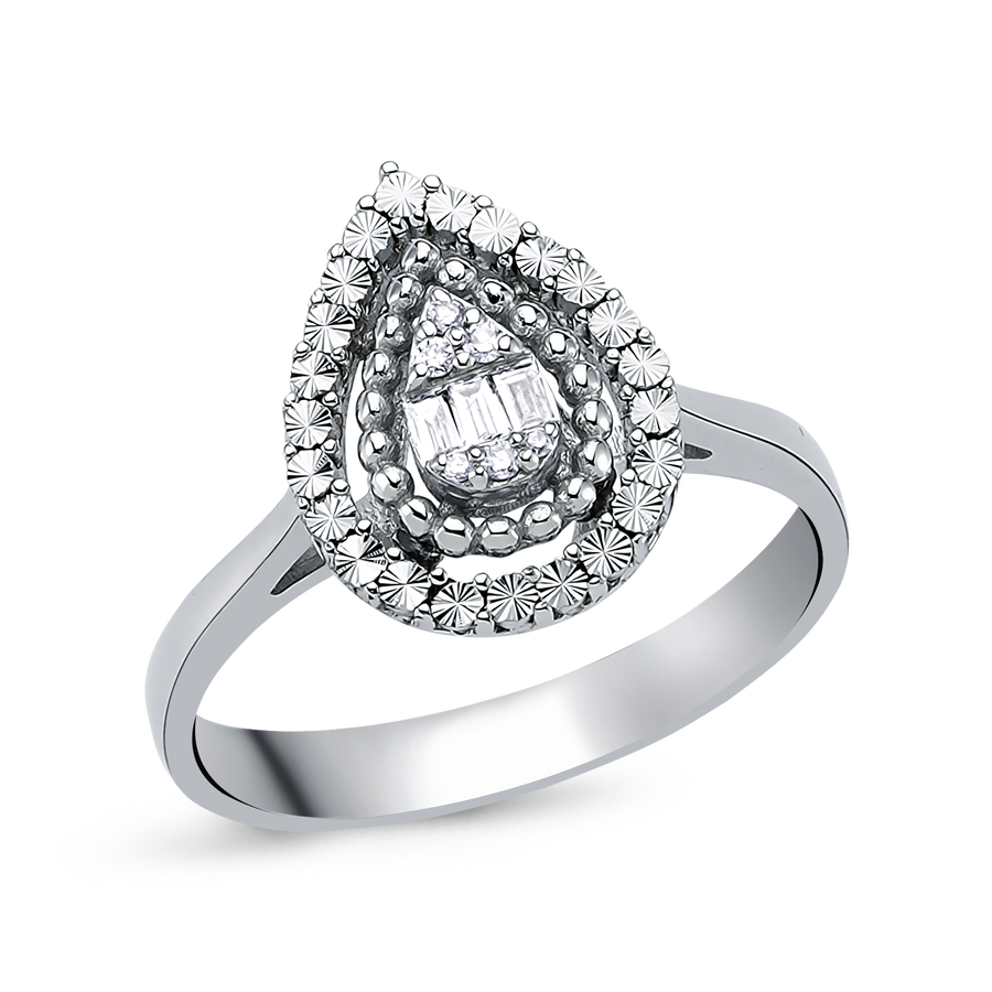 Кольцо с бриллиантом 0,07 карат