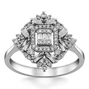 Sõrmus teemantidega 0,33 karaati