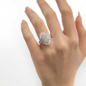 Sõrmus teemantidega 1,38 karaati