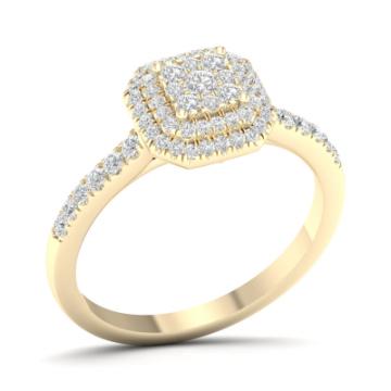 Золотое кольцо с разноцветными камнями MR-20936Y