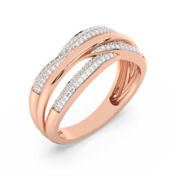 Золотое кольцо с разноцветными камнями FR-1404826