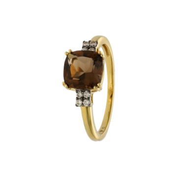 Золотое кольцо с разноцветными камнями ZR-14201