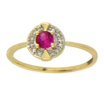 Золотое кольцо с разноцветными камнями RB