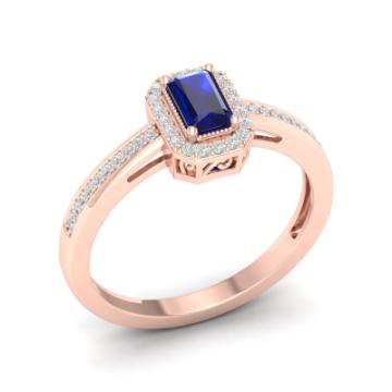 Золотое кольцо с разноцветными камнями SAPP
