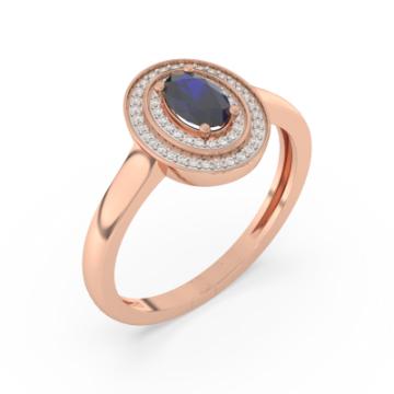 Золотое кольцо с разноцветными камнями LBTP