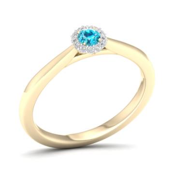 Золотое кольцо с разноцветными камнями SBTY